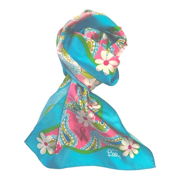 LILLY PULITZER VINTAGE Daisy print with turquoise border 13x28” - Picture 8 of 12